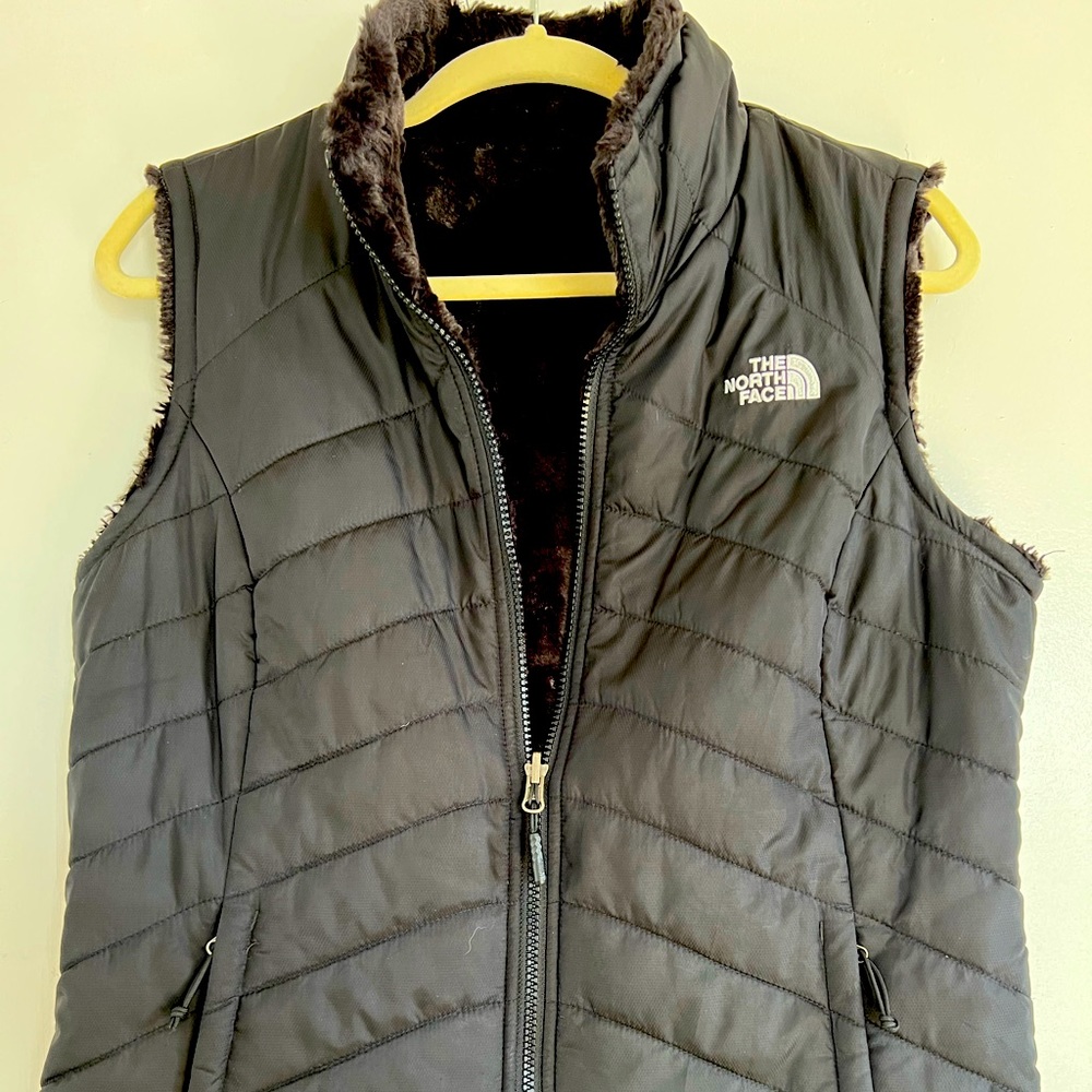The North Face reversible faux fur vest